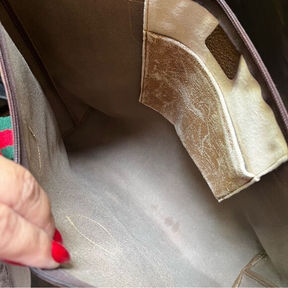 GUCCI Plus Web Sherry Line GG Plus Shoulder Tote Bag PVC Leather - Picture 16 of 16